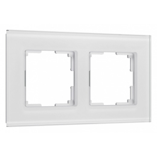 Рамка на 2 поста Werkel Senso (белый, стекло soft-touch) W0023101