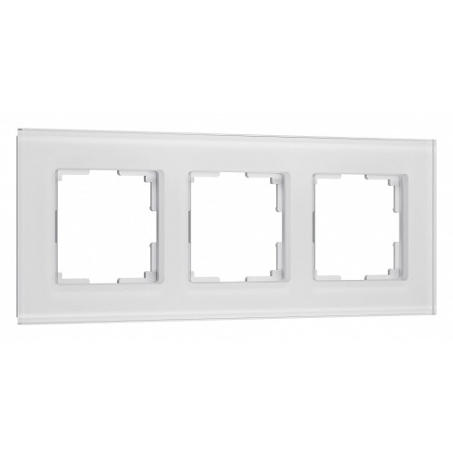 Рамка на 3 поста Werkel Senso (белый, стекло soft-touch) W0033101