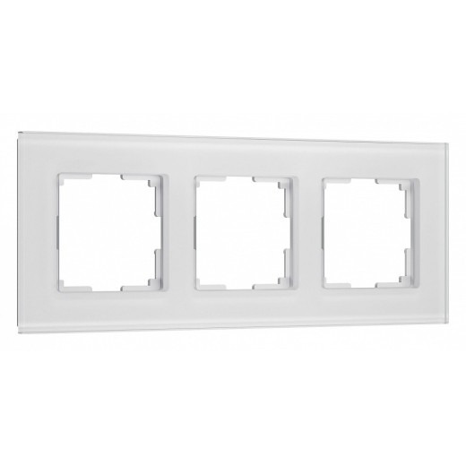 Рамка на 3 поста Werkel Senso (белый, стекло soft-touch) W0033101