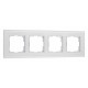 Рамка на 4 поста Werkel Senso (белый, стекло soft-touch) W0043101