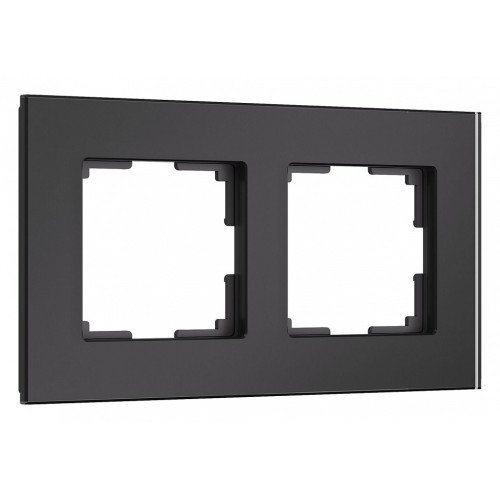 Рамка на 2 поста Werkel Senso (черный, стекло soft-touch) W0023108