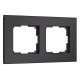 Рамка на 2 поста Werkel Senso (черный, стекло soft-touch) W0023108