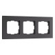 Рамка на 3 поста Werkel Senso (черный, стекло soft-touch) W0033108