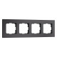 Рамка на 4 поста Werkel Senso (черный, стекло soft-touch) W0043108