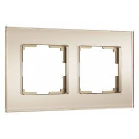 Рамка на 2 поста Werkel Senso (шампань, стекло soft-touch) W0023111