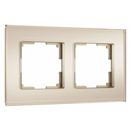 Рамка на 2 поста Werkel Senso (шампань, стекло soft-touch) W0023111
