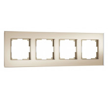 Рамка на 4 поста Werkel Senso (шампань, стекло soft-touch) W0043111
