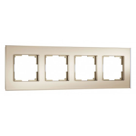 Рамка на 4 поста Werkel Senso (шампань, стекло soft-touch) W0043111