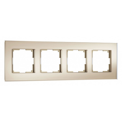 Рамка на 4 поста Werkel Senso (шампань, стекло soft-touch) W0043111