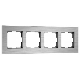 Рамка на 4 поста Werkel AluMax алюминий W0043506
