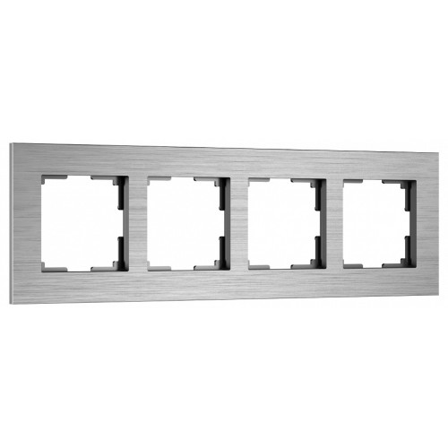 Рамка на 4 поста Werkel AluMax алюминий W0043506