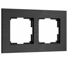 Рамка на 2 поста Werkel AluMax черный алюминий W0023508