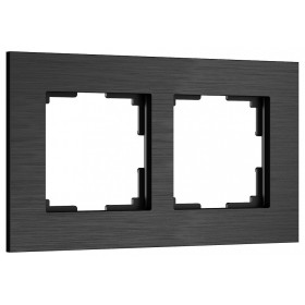 Рамка на 2 поста Werkel AluMax черный алюминий W0023508