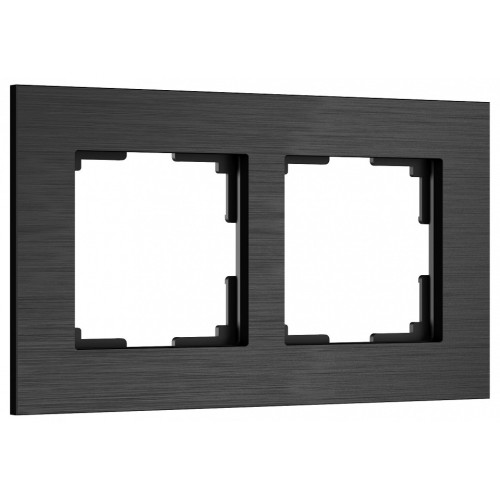 Рамка на 2 поста Werkel AluMax черный алюминий W0023508