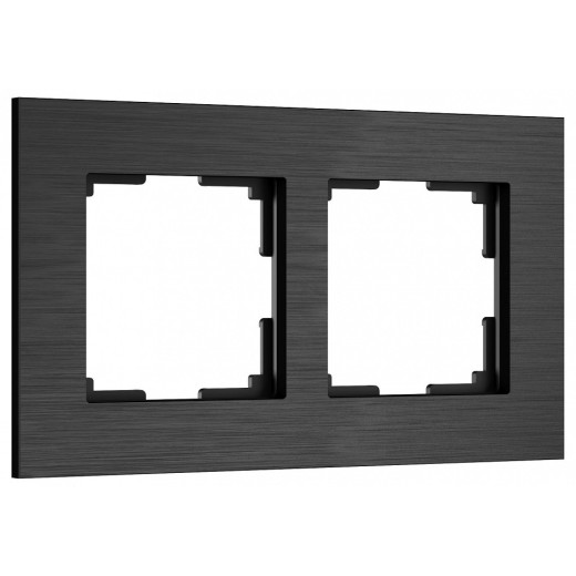 Рамка на 2 поста Werkel AluMax черный алюминий W0023508