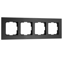 Рамка на 4 поста Werkel AluMax черный алюминий W0043508