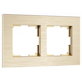 Рамка на 2 поста Werkel AluMax шампань W0023511
