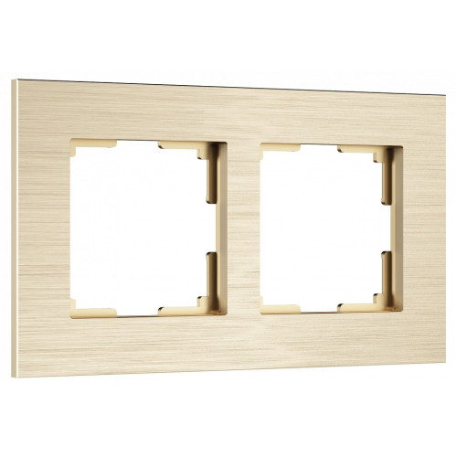 Рамка на 2 поста Werkel AluMax шампань W0023511
