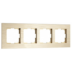 Рамка на 4 поста Werkel AluMax шампань W0043511