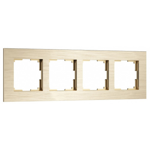 Рамка на 4 поста Werkel AluMax шампань W0043511
