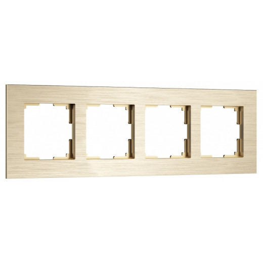 Рамка на 4 поста Werkel AluMax шампань W0043511