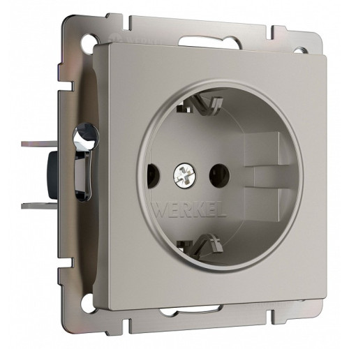Розетка с заземлением, без рамки Werkel дымчатый W1271004