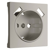 Накладка для розетки с заземлением и 2хUSB Werkel дымчатый W1279504