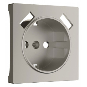 Накладка для розетки с заземлением и 2хUSB Werkel дымчатый W1279504