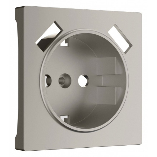 Накладка для розетки с заземлением и 2хUSB Werkel дымчатый W1279504