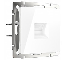 Розетка Ethernet RJ-45 и со шторками, без рамки Werkel белый W5120101