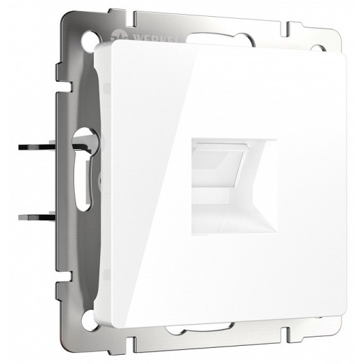 Розетка Ethernet RJ-45 и со шторками, без рамки Werkel белый W5120101