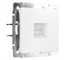 Розетка Ethernet RJ-45 и со шторками, без рамки Werkel белый матовый W5120001