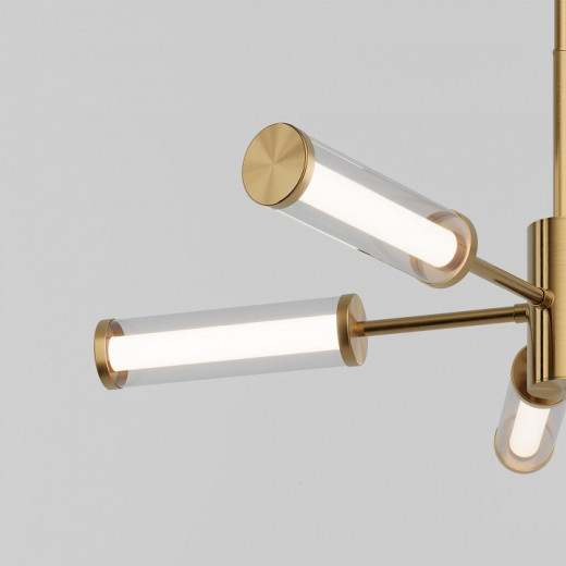 Люстра на штанге Eurosvet Stark 50386/5 LED латунь