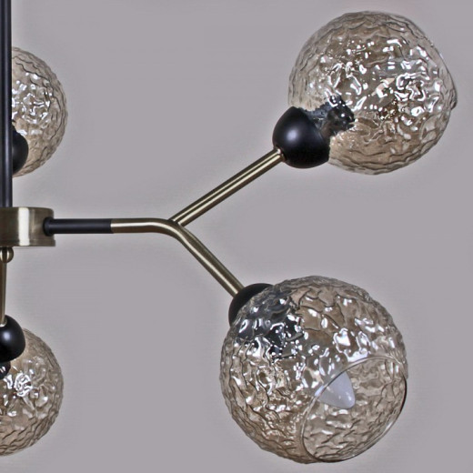 Люстра на штанге ILLUMICO  IL0268-6PSQ-79 BK AB