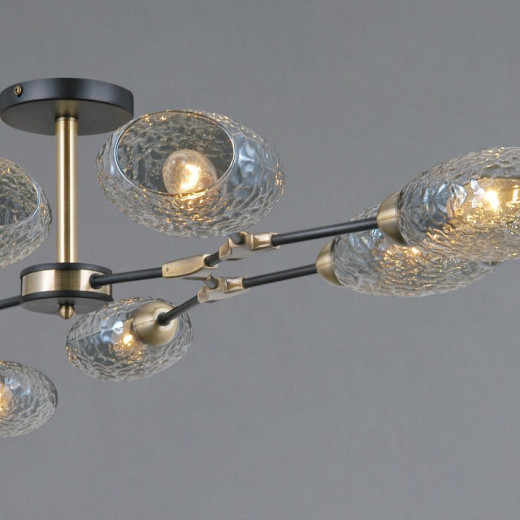 Люстра на штанге ILLUMICO TRENTO IL0272-8CSQ-25 BK AB TRENTO