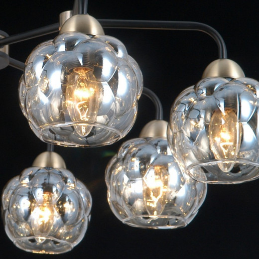 Люстра на штанге ILLUMICO  IL0447-8CSQ-79 BK