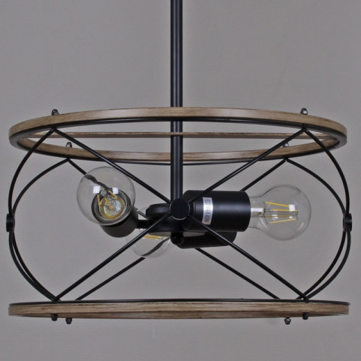 Подвесная люстра ILLUMICO WOOD IL1008-3P-05 BK WOOD