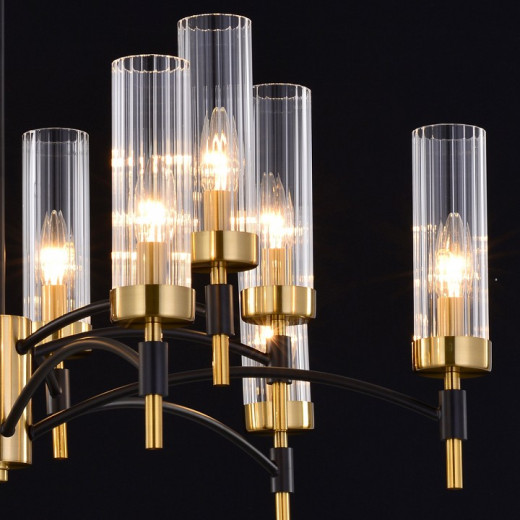 Люстра на штанге ILLUMICO BRASS TUBO IL5177-6+6PLS-29 BRASS TUBO