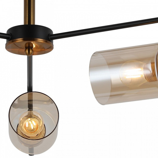 Люстра на штанге ILLUMICO  IL8248-3COU-79 BK GD