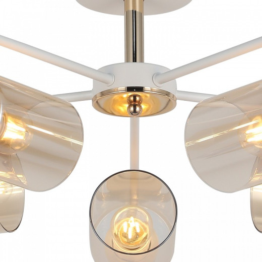 Люстра на штанге ILLUMICO  IL8248-5COU-79 WH GD