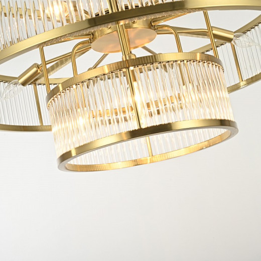 Люстра на штанге Imperiumloft RH Marais Round Chandelier D80 40,2668