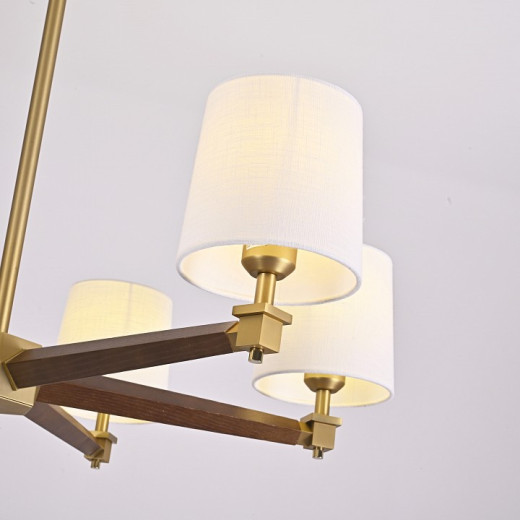 Люстра на штанге Imperiumloft Jorgenson White/Dark wood STAVRA01