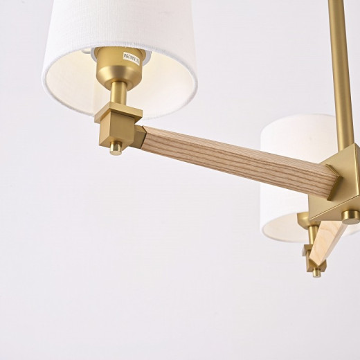 Люстра на штанге Imperiumloft Jorgenson White/Light wood STAVRA01