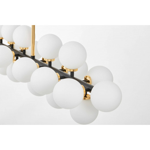 Люстра на штанге LUMINA DECO MARSIADA LDP 6033-24 BK+GD