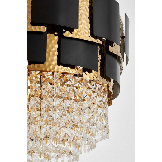 Подвесная люстра LUMINA DECO MOLINA LDP 7045-600 BK+GD