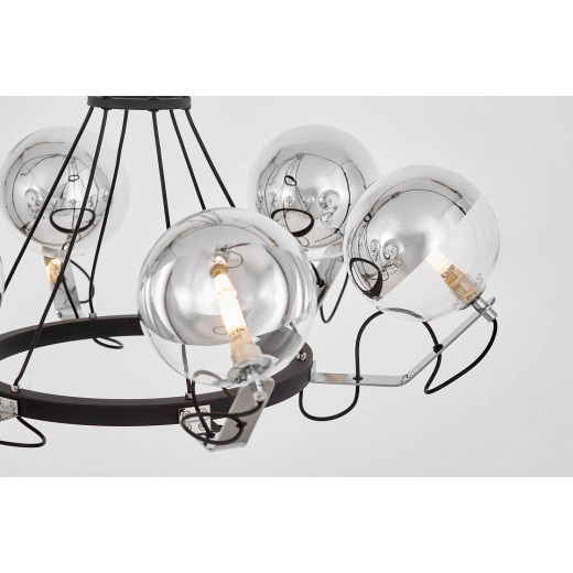 Подвесная люстра LUMINA DECO MARSEO LDP 9110-6 BK+CHR