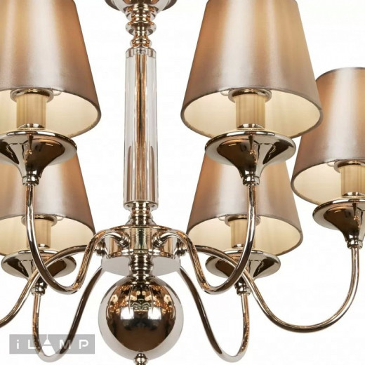 Подвесная люстра iLamp Rolling P2406-6  Nickel