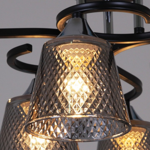 Люстра на штанге 06089-0.3-06 BK+CR