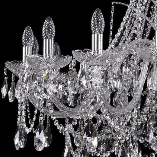 Подвесная люстра Bohemia Ivele Crystal 1411 1411/18/400/h-113/Ni