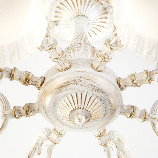 Люстра на штанге Eurosvet Campina 60107/8 белый с золотом